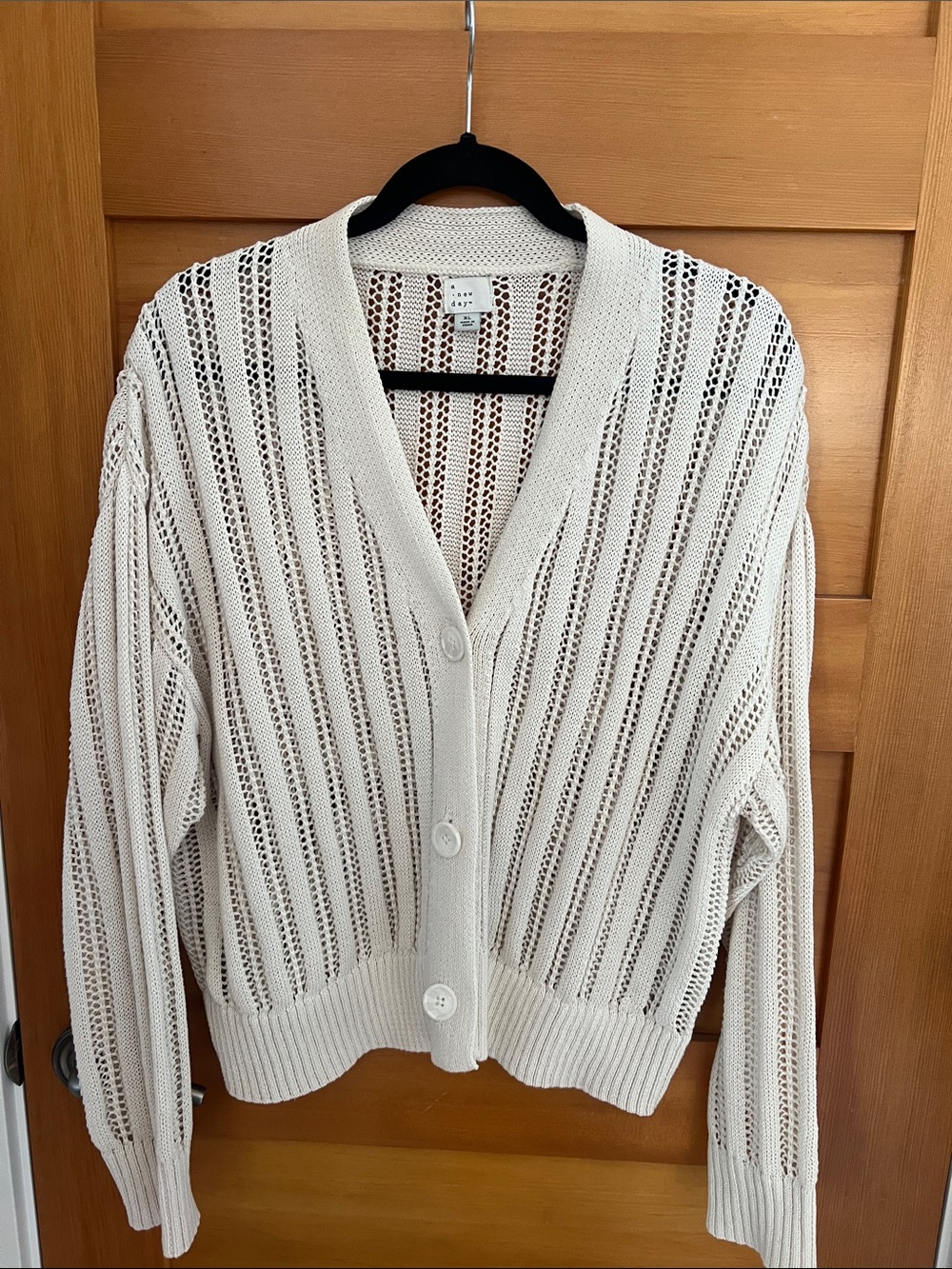 Summer-style Open-Knit Button Front Cardigan